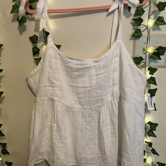 White Cami with Ties - Picture 3 of 3